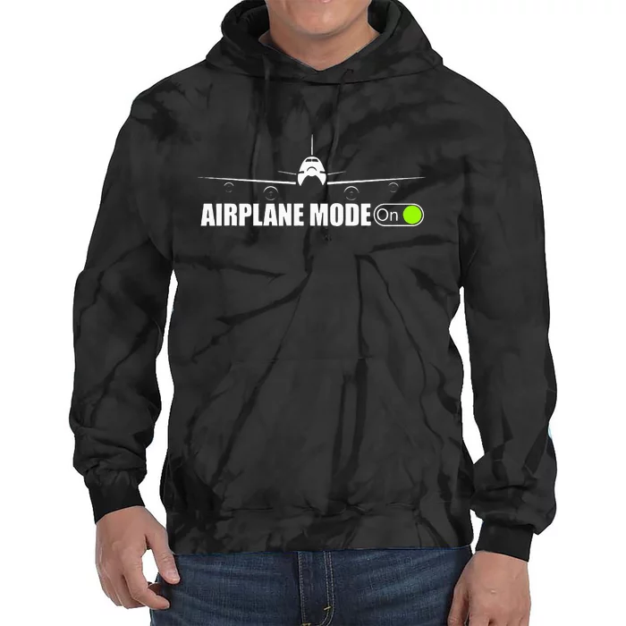 Funny Pilot And Flight Instructor Airplane Mode Tie Dye Hoodie