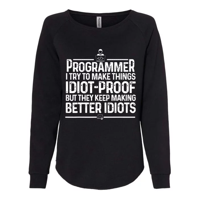 Funny Programmer Art Men Women Computer Coder Programming Womens California Wash Sweatshirt