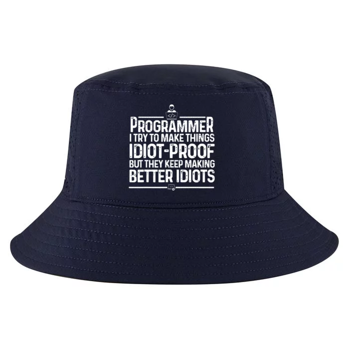 Funny Programmer Art Men Women Computer Coder Programming Cool Comfort Performance Bucket Hat