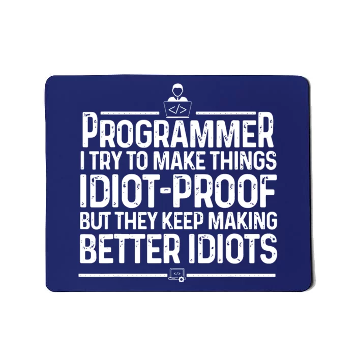 Funny Programmer Art Men Women Computer Coder Programming Mousepad