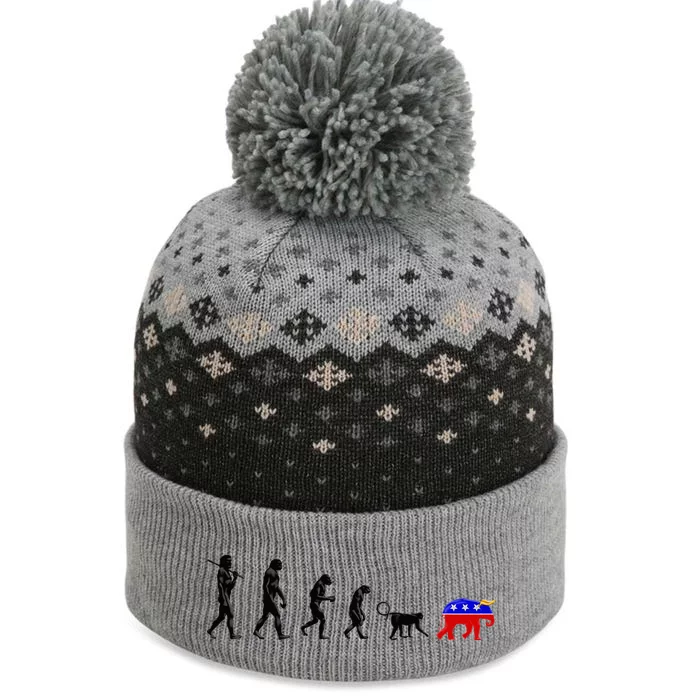 Funny Pro-Democrat Anti-Republican Devolution The Baniff Cuffed Pom Beanie