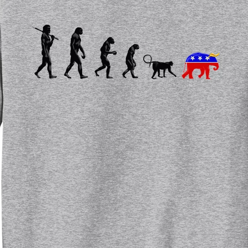 Funny Pro-Democrat Anti-Republican Devolution Tall Sweatshirt