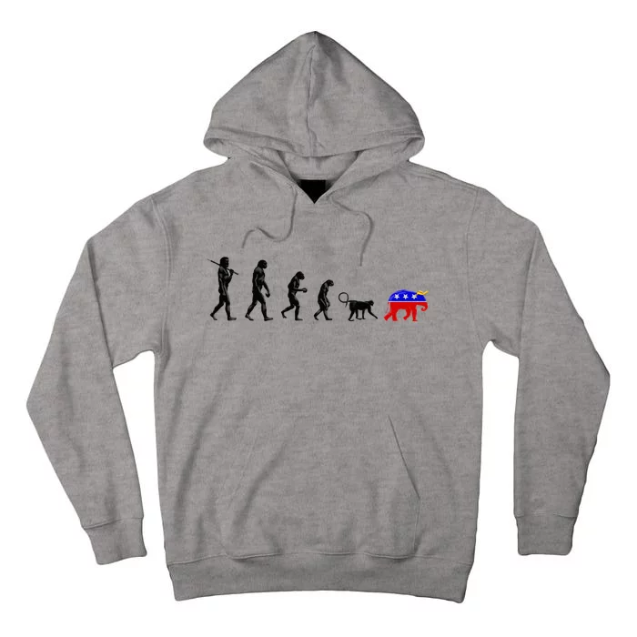 Funny Pro-Democrat Anti-Republican Devolution Tall Hoodie