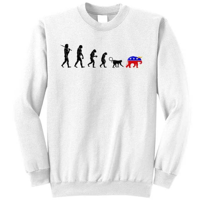 Funny Pro-Democrat Anti-Republican Devolution Sweatshirt