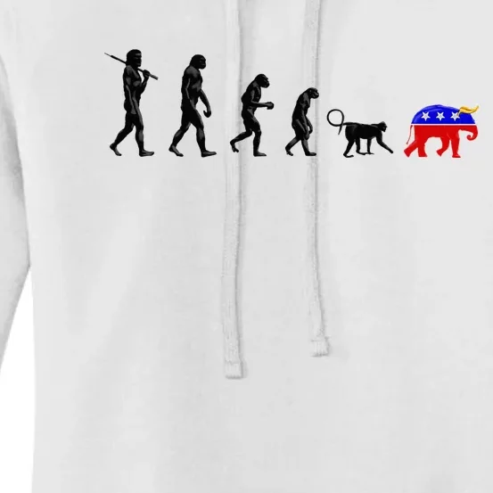 Funny Pro-Democrat Anti-Republican Devolution Women's Pullover Hoodie