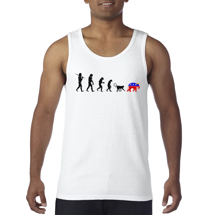 Funny Pro-Democrat Anti-Republican Devolution Tank Top