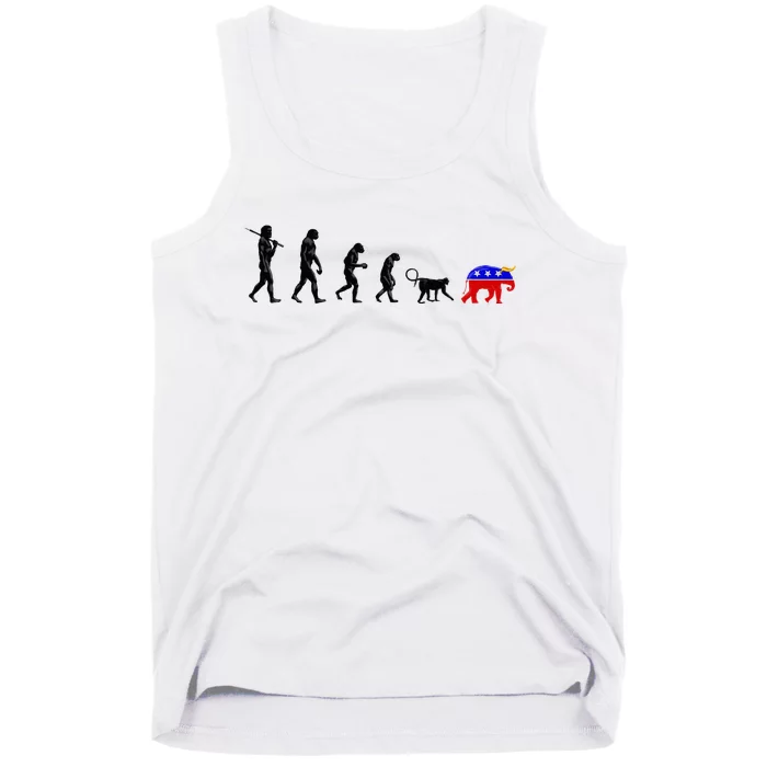 Funny Pro-Democrat Anti-Republican Devolution Tank Top