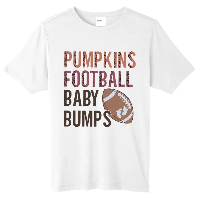 Football Pregnancy Announcement Fall Baby Reveal Thanksgiving ChromaSoft Performance T-Shirt