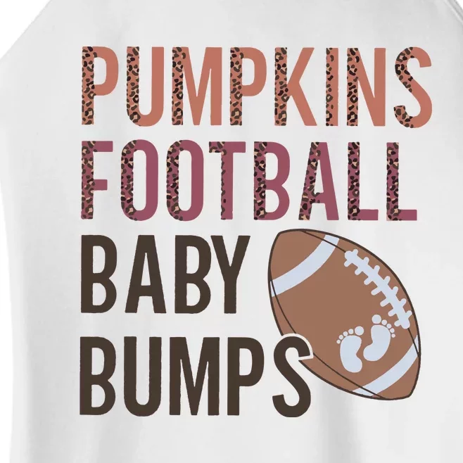 Football Pregnancy Announcement Fall Baby Reveal Thanksgiving Women’s Perfect Tri Rocker Tank