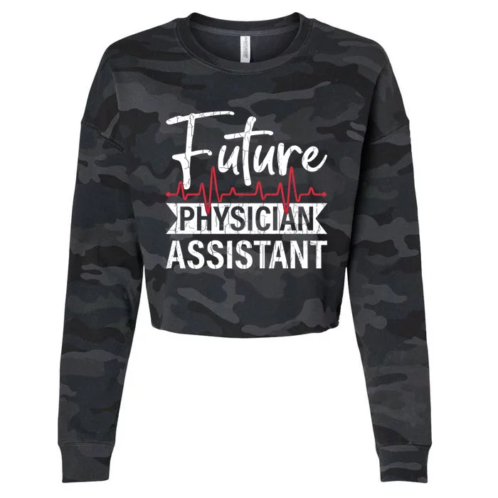 Future Physician Assistant Funny Pa Medical Student Graphic Gift Cropped Pullover Crew