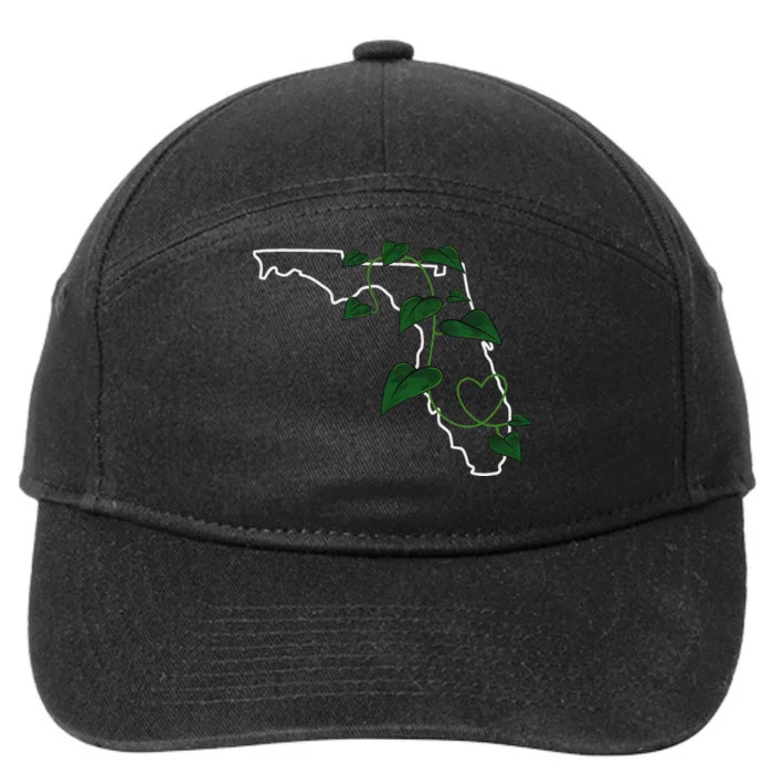 Florida Pothos Aroid 7-Panel Snapback Hat