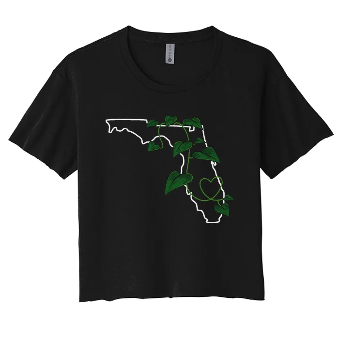 Florida Pothos Aroid Women's Crop Top Tee