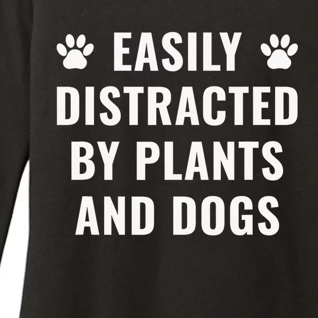 Funny Plants and Dogs Gardening Plant Lover Dog Lover Womens CVC Long Sleeve Shirt