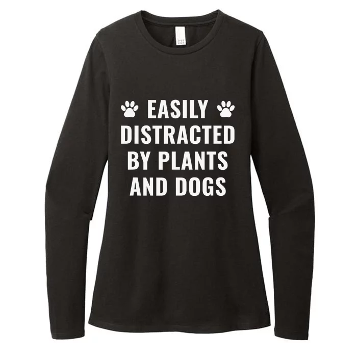 Funny Plants and Dogs Gardening Plant Lover Dog Lover Womens CVC Long Sleeve Shirt