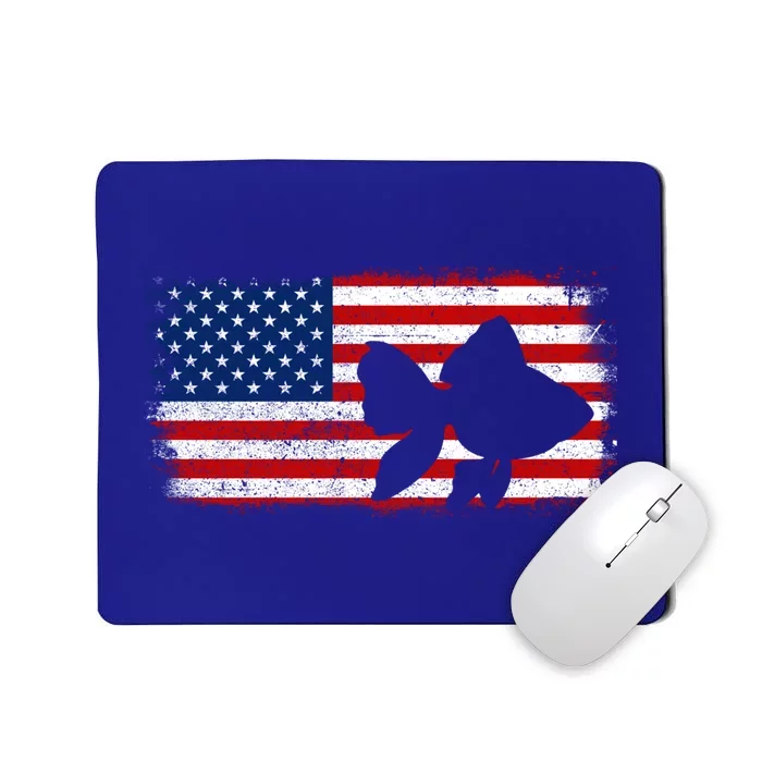 Fish Patriotic American Flag Vintage Gift Mousepad