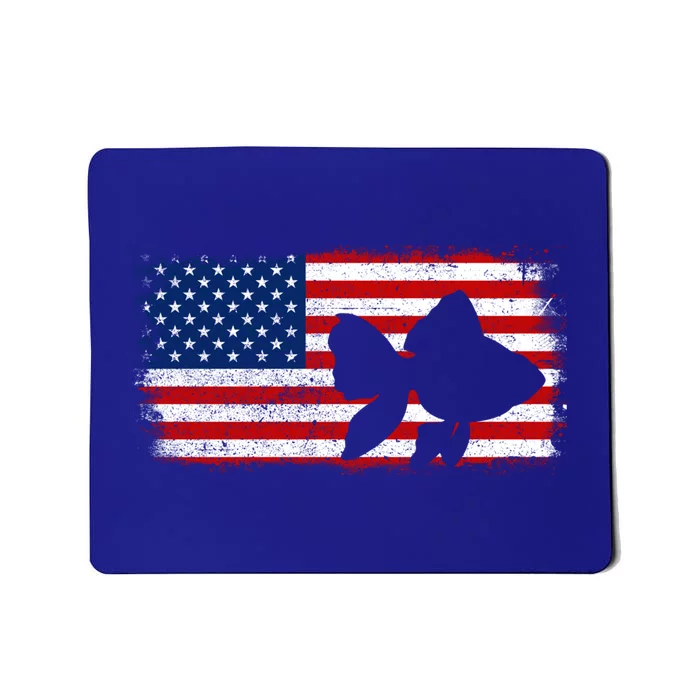 Fish Patriotic American Flag Vintage Gift Mousepad