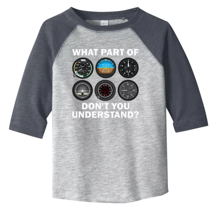 Funny Pilot Art Men Women Aviation Airline Pilot Instruments Toddler Fine Jersey T-Shirt