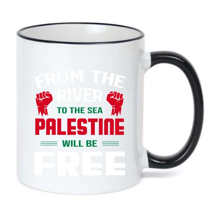 Free Palestine Arabic Support Palestine And Keffiyeh Palesti Black Color Changing Mug