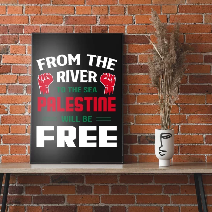 Free Palestine Arabic Support Palestine And Keffiyeh Palesti Poster