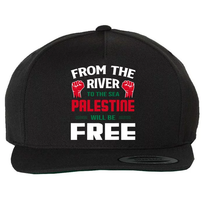 Free Palestine Arabic Support Palestine And Keffiyeh Palesti Wool Snapback Cap