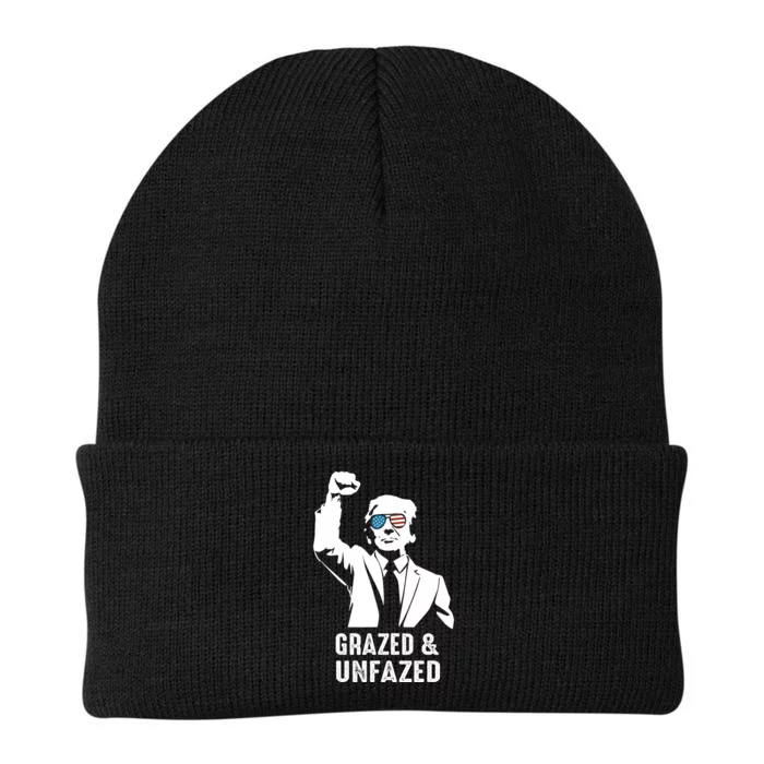 Fist Pump American Patriot Grazed And Unfazed Knit Cap Winter Beanie