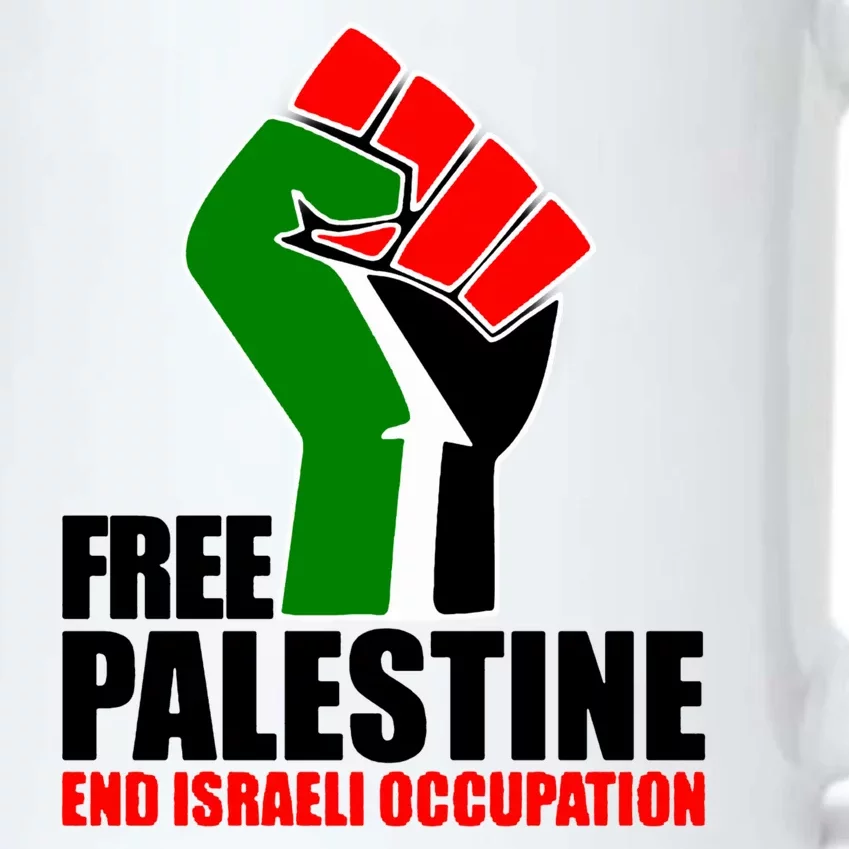 Free Palestine And End Israeli Occupation Black Color Changing Mug