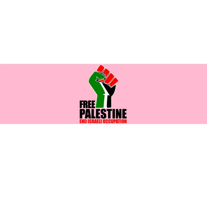 Free Palestine And End Israeli Occupation Bumper Sticker