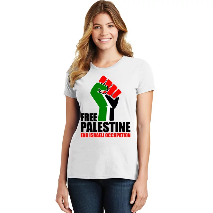 Free Palestine And End Israeli Occupation Women's T-Shirt