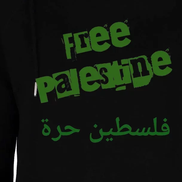 Free Palestine Arabic Support Palestine And Keffiyeh Palesti Womens Funnel Neck Pullover Hood