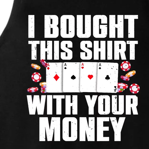 Funny Poker Art For Gambling Poker Player Gambler Ladies Tri-Blend Wicking Tank