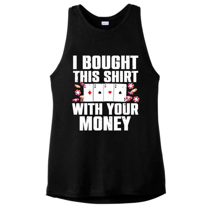 Funny Poker Art For Gambling Poker Player Gambler Ladies Tri-Blend Wicking Tank