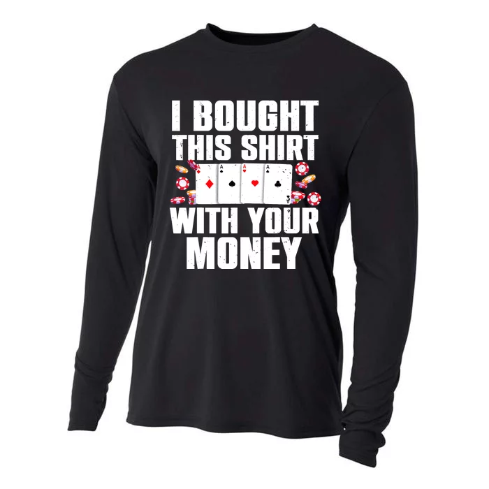 Funny Poker Art For Gambling Poker Player Gambler Cooling Performance Long Sleeve Crew