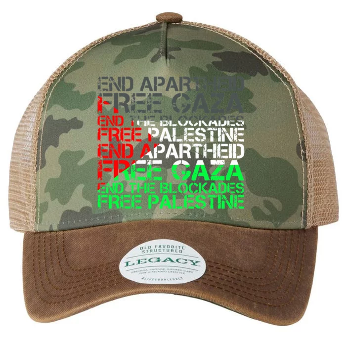 Free Palestine Arabic Palestine Gaza Jerusalem Support Flag Legacy Tie Dye Trucker Hat