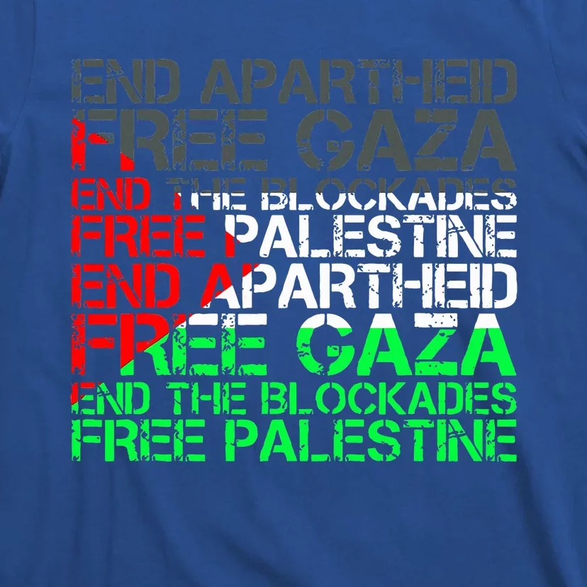 Free Palestine Arabic Palestine Gaza Jerusalem Support Flag T-Shirt