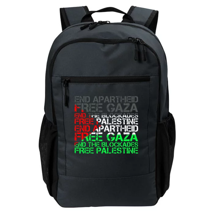 Free Palestine Arabic Palestine Gaza Jerusalem Support Flag Daily Commute Backpack