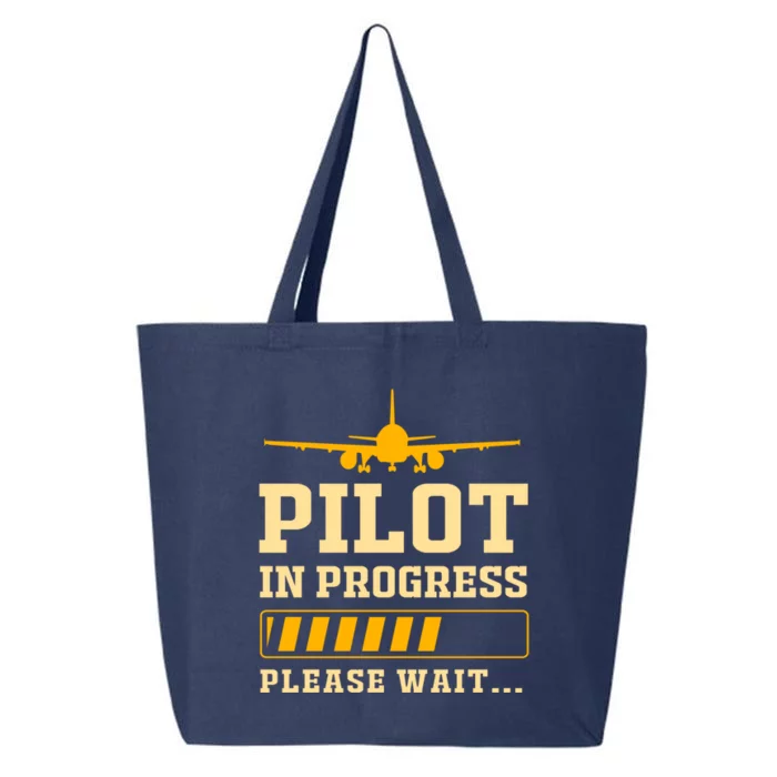 Future Pilot Airplane Pilot In Progress Gift 25L Jumbo Tote