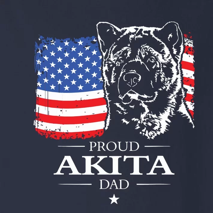 Funny Proud Akita Dad American Flag Patriotic Dog Gift Toddler Long Sleeve Shirt