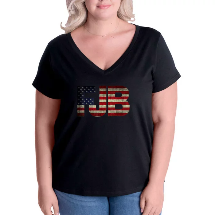FJB Pro America F.Biden FJB Women's V-Neck Plus Size T-Shirt