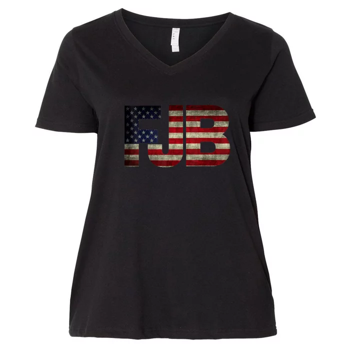 FJB Pro America F.Biden FJB Women's V-Neck Plus Size T-Shirt