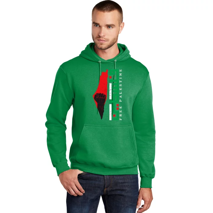 Free Palestine Arabic Support Palestine And Gaza Jerusalem Hoodie