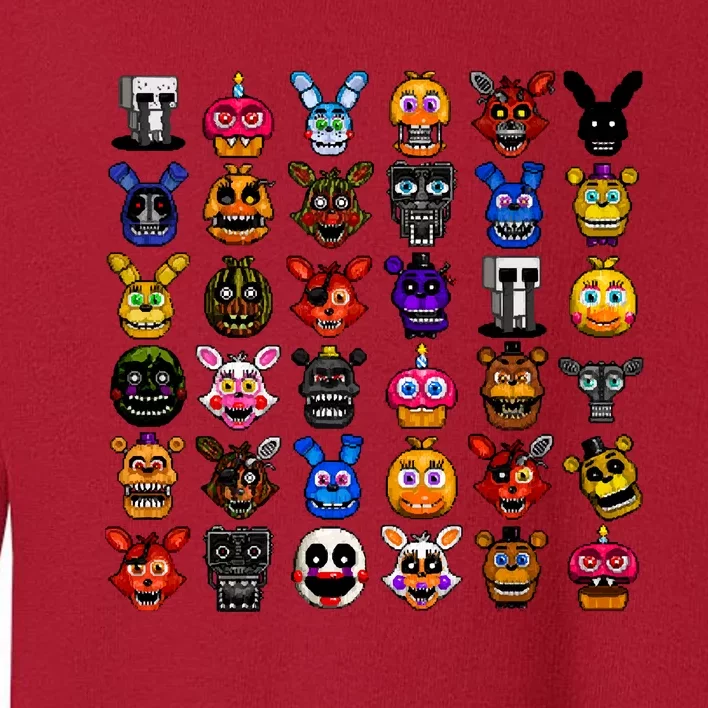 Fnaf Pixel Art Collage Toddler Sweatshirt