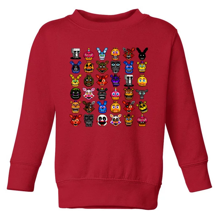 Fnaf Pixel Art Collage Toddler Sweatshirt