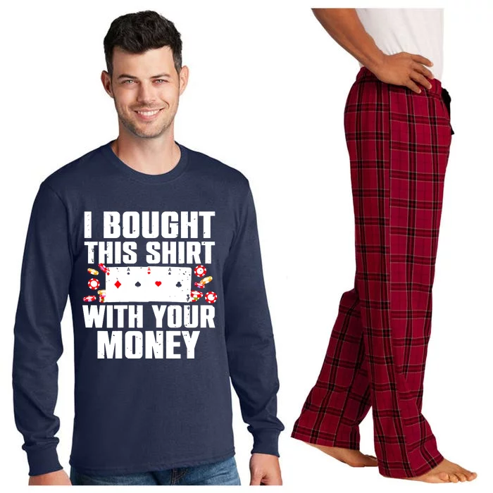 Funny Poker Art For Gambling Poker Player Gambler Long Sleeve Pajama Set