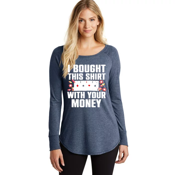 Funny Poker Art For Gambling Poker Player Gambler Women's Perfect Tri Tunic Long Sleeve Shirt