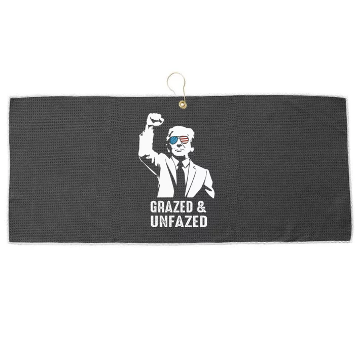 Fist Pump American Patriot Grazed And Unfazed Large Microfiber Waffle Golf Towel