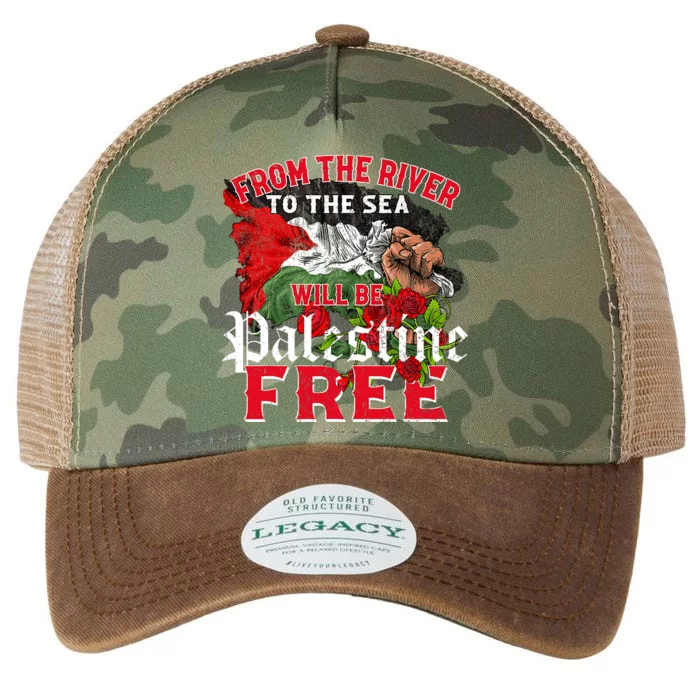 Free Palestine Arabic Support Palestine And Keffiyeh Palesti Legacy Tie Dye Trucker Hat