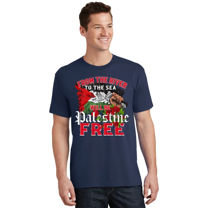 Free Palestine Arabic Support Palestine And Keffiyeh Palesti T-Shirt