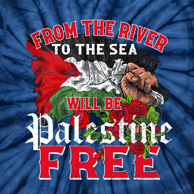 Free Palestine Arabic Support Palestine And Keffiyeh Palesti Tie-Dye T-Shirt