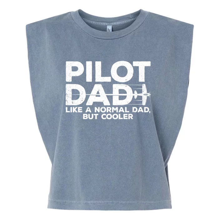 Funny Pilot Art For Dad Men Aviation Airplane Aircraft Pilot Garment-Dyed Women's Muscle Tee