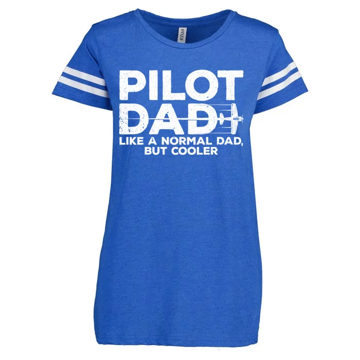 Funny Pilot Art For Dad Men Aviation Airplane Aircraft Pilot Enza Ladies Jersey Football T-Shirt